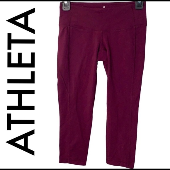 ATHLETA PLUM PURPLE LEGGINGS ATHLETIC PANTS SIZE XS - Picture 2 of 5